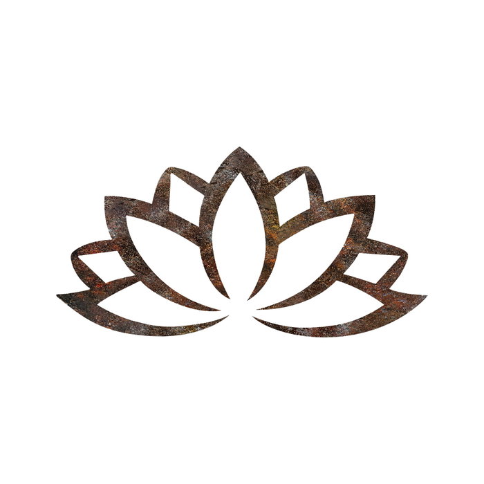 Wallity Rusty Lotus Escultura de Pared